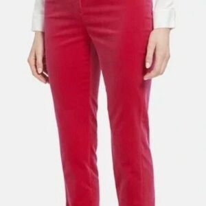 Theory Fuchsia Velvet Trousers